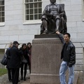315-0591 Posing with Statue of John Harvard.jpg
